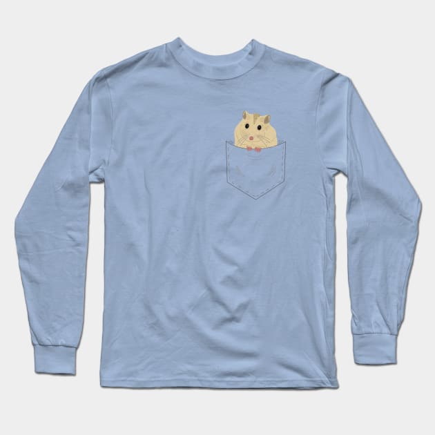 Pocket Hamster Long Sleeve T-Shirt by Geometrico22